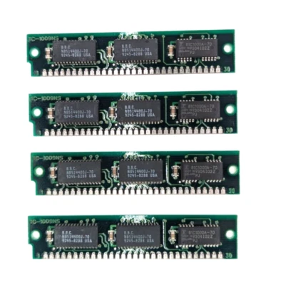 4x Sram memory modules nb514400j-70, 9245-8228, TC-1009NS, 9308, 81C1000A-70 BBC - Image 1 of 3