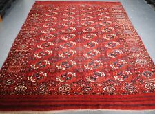 Antique Tekke Turkmen Main Carpet, 4 x 10 Guls, Circa 1860. 