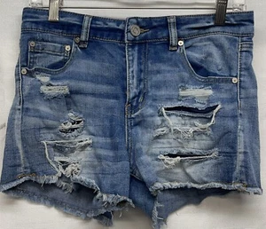 Indigo Rein Women's Jean Shorts Distressed Medium Wash Size 9 - Picture 1 of 4