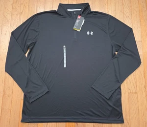 Pullover Under Armour para hombre con cremallera holgada Heat Gear negro talla 2XL NUEVO CON ETIQUETAS - Imagen 1 de 7