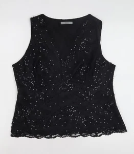 Camicetta donna nera con paillettes Marks and Spencer - Foto 1 di 12