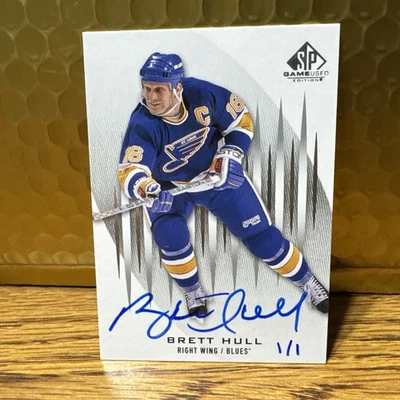 2015-2016 Brett Hull Upper Deck SP Hockey  Buybacks 1 of 1 SSP RARE 1/1 - Image 1 of 4