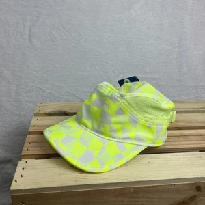 Brooks Chaser Unisex Running Hat One Size Athletic Cap Speed Check Lime HiVIZ - Picture 1 of 8