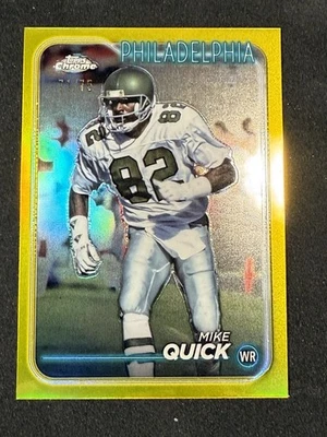 Mike Quick 2024 Topps Chrome Yellow Wave Refractor #159 /75 Eagles - Image 1 of 4