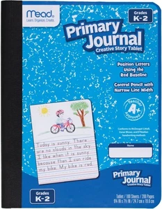 Mead Primary Journal, Half Page Ruled, Grades K-2, 7 1/2" x 9 3/4", 100 Sheets, - Picture 1 of 8