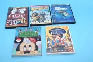 Lot of 5 Disney DVDs 101 Muscketeers Mickey Nemo Madagascar - Foto 1 di 7