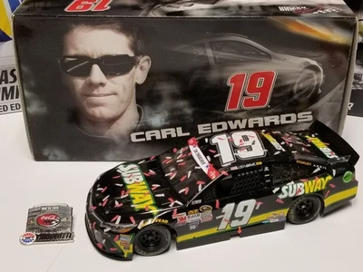 CUSTOM CARL EDWARDS 2015 COCA COLA 600 WIN 1/24 ACTION #19 SUBWAY TOYOTA - Image 1 of 4