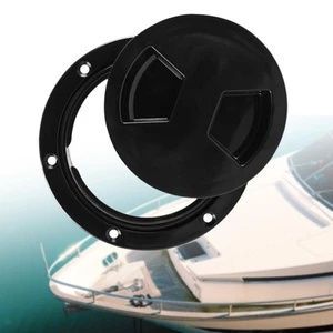 6 Inch Boat Inspection Round Deck Plate Hatch Marine Inspection Hatch Black 1Pcs - Foto 1 di 6