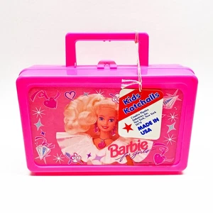 Barbie Mattel 1993 vintage para niñas estuche de plástico rosa intenso, Katchalls para niños - Imagen 1 de 4