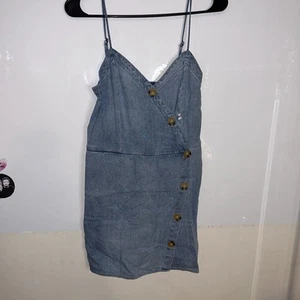 Aeropostale Button Down Jean Dress Size Medium - Picture 1 of 5