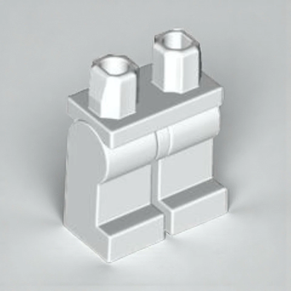 Lego White Minifigure Hips Legs Plain White Boy Girl Pants City Star Wars - Image 1 of 1