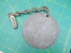 AT&T Metal Telephone Pole Tag Antique - Picture 1 of 2