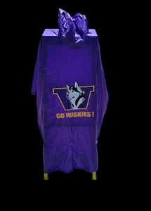 1990s Washington Huskies Rain Poncho Vintage NCAA Football UW Go Huskies - Picture 1 of 2