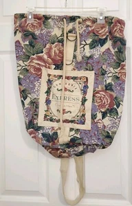 Vintage compagnie Express One Shoulder Floral Drawstring Duffle Bag 90s Backpack - Picture 1 of 13