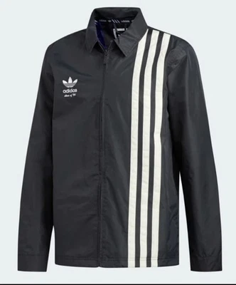 Adidas сноуборда гражданского скейтборда куртка углерода гонки 3 полоски мужской M - Изображение 1 из 4