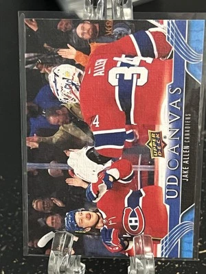 JAKE ALLEN----2023-24 UPPER DECK----CANVAS----MONTREAL CANADIENS---FREE SHIPPING - Image 1 of 2