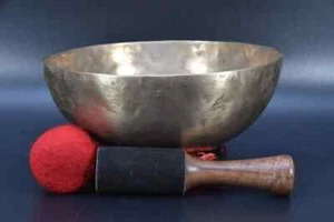 F Note Heart Chakra Antique Singing Bowl Set-9" Chakra Tuned Healing Sound Bowl - Picture 1 of 10