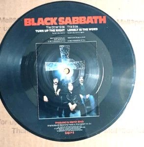 BLACK SABBATH VINYL TURN UP THE NIGHT-LONELY IS THE WORD 7" PICTURE DISC UN PLAY - Picture 1 of 2