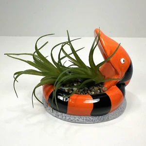Pesadilla antes de Navidad ático serpiente naranja y negro con imitación suculenta 165113 - Imagen 1 de 14