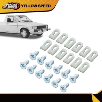 Fit For Gm Body Side Belt Fender Door Quarter Top Molding Trim Clip & Studs 12Pc Foto 1 de 4