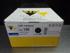100 NEW! Siaspeed 6" Hook & Loop Sanding Discs 150 Grit 2237.4737.0150 - Picture 1 of 3