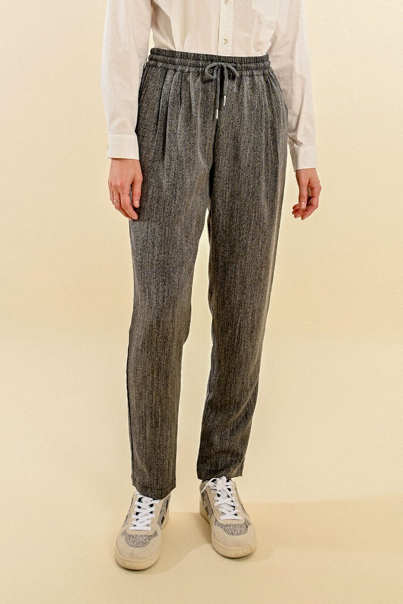 Pantaloni Della Tuta Da Donna Con Fondo Cinch - Tinta Unita A Vita Alta, Baggy Joggers, Lounge Sportivi, Blu Navy, S - Foto 5