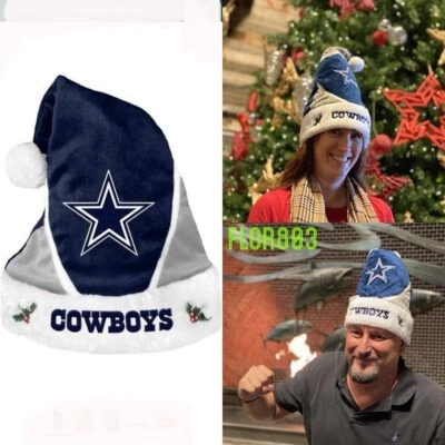 NFL Dallas Cowboys Vacaciones Navidad Santa Sombrero Foto 1 de 4