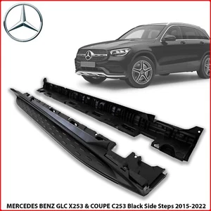 FOR MERCEDES BENZ GLC X253 & COUPE C253 2015-2022 SIDE STEPS RUNNING BOARD BLACK - Picture 1 of 12