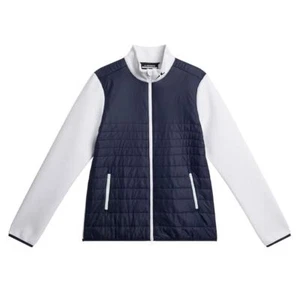 J.Lindeberg Women Martina Quilt Hybrid Golf Jacket JL Navy - 24 NEW - Picture 1 of 8