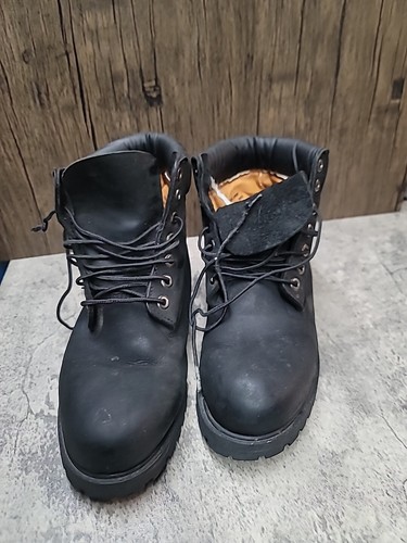 Stivali Timberland misura 9 5 neri pelle scamosciata usati buone condizioni 6 pollici