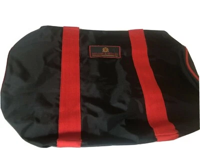 Bolso de Lona Benson And Hedges Equipaje Suave Ligero Negro Rojo Cremallera De Colección Años 80 Foto 1 de 4