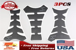 Tappetino serbatoio carburante/gas Look Pro vinile fibra di carbonio protezione moto/bike/impugnatura FKS - Foto 1 di 11