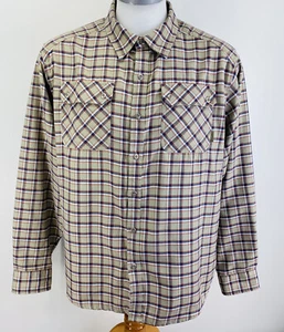  Merrell Men’s Shirt Size XL Plaid Long Sleeve Opti-Wick Button Up UPF 30+   U25 - Picture 1 of 10