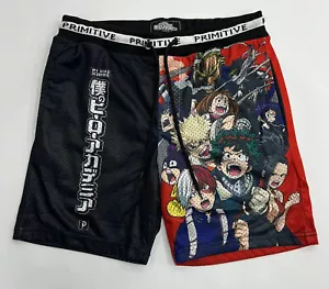 Primitive Skate Men's X Japanese Anime My Hero Academia Blocked Mesh Shorts - Picture 1 of 5