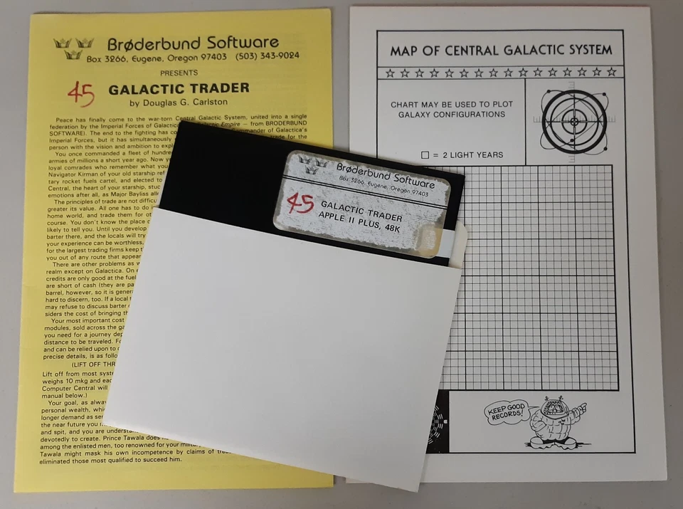 Galactic Trader II SAGA by Broderbund for Apple II+,e,c,IIgs 1979 - Image 1 of 1