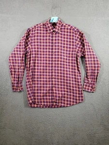 Scott Barber Button Down Shirt Mens Large Pink Red Plaid Long Sleeve Pocket - Picture 1 of 10