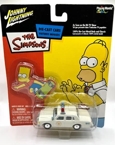 Johnny Lightning-The Simpsons-Chief Wiggum's Police Cruiser-2003-1:16-Die Cast - Picture 1 of 4
