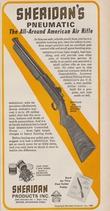 1969 Sheridan Products Inc. - Rifle de aire comprimido - Foto publicitaria impresa de revista vintage - Imagen 1 de 2