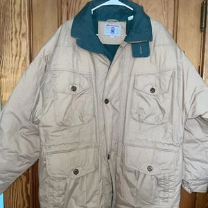 Men’s SZ L VTG Manhattan Outdoorsman Sporting Filled Puffer Full Zip Jacket Coat - Picture 1 of 8