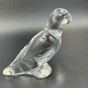 AUTENTICA STATUINA PAPPAGALLO TRASPARENTE BACCARAT CRISTALLO FRANCIA - MARCATA - Foto 1 di 9