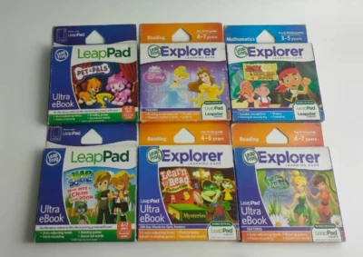 Lot of 6 LeapFrog LeapPad Leapster Explorer Ultra eBook Games Learning Reading - Image 1 of 4