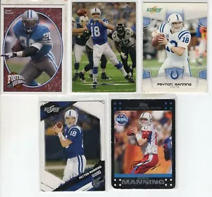 LOTE DE 5 TARJETAS DE FÚTBOL AMERICANO SCORE PEYTON MANNING + BARRY SANDERS-TOPPS-MAZO SUPERIOR - Imagen 1 de 1