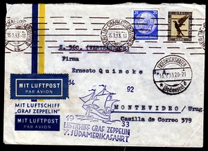 Zeppelin 1933, 7. SAF mit DR 384 nach Montevideo,Sieger 332 Ab - Bild 1 von 2