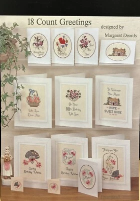 18 Count Greetings By Margaret Deards Cross Stitch Cards Pattern - Image 1 of 2