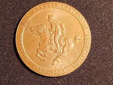 PONY EXPRESS RUSSELL MAJORS WADDELL 100TH 1860-1960 1-5/16" MEDAL