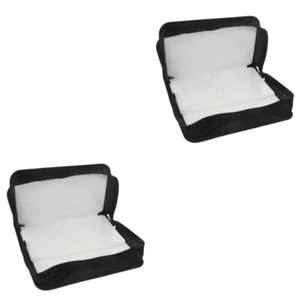 2pcs CD Case 128 Capacity DVD Storage Case Rectangle CD Holder Storage Case Car - Afbeelding 1 van 12