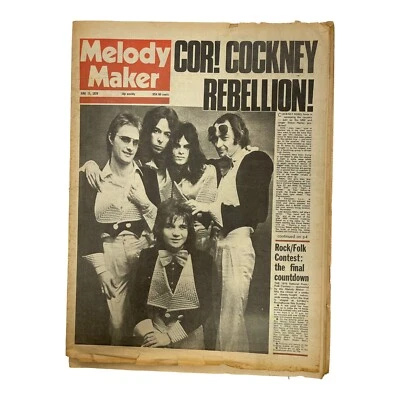 Melody Maker June 15, 1974 Corkney Rebel David Bowie Sly Stone Nico - Image 1 of 3