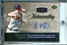 ANDREW MILLER ~ 2007 Upper Deck Premier Noteworthy Autographs Gold AUTO (#2/25)