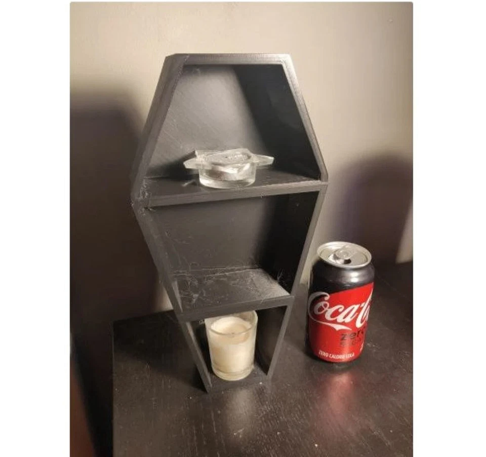 Coffin Shelf / Graveyard Decor / Spooky / R.I.P / Shelf / Display - Image 1 of 1