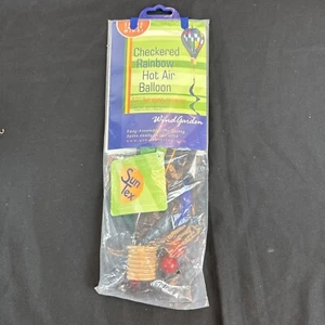 Sun Tex Checkered Rainbow Hot Air Ballon 12” Hanging Spinner IOP #TB39 - Picture 1 of 5